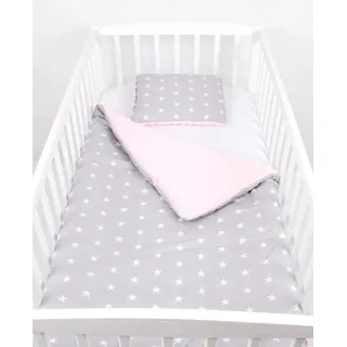 Babydecke BABYLUX Babydecke Krabbeldecke MINKY Kuscheldecke 75x100 cm+KISSEN, BabyLux, 4K. Rosa + Sterne rosa|weiß