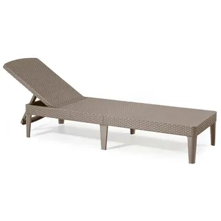 Allibert Gartenliege Jaipur Sun Lounger, Neigbare [4 Stufen] Rückenlehne braun