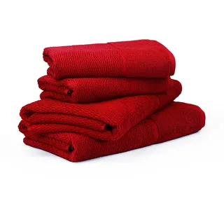Möve for frottana Handtuchset 4-tlg. rot