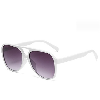 Juoungle Sonnenbrille Vintage Quadrat Sonnenbrille, Pilotenbrille Herren Damen weiß