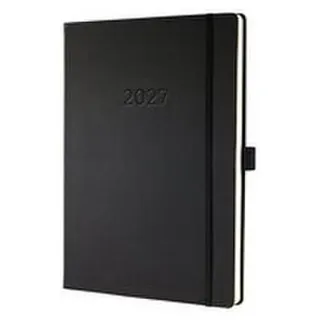 Sigel Wochenkalender Conceptum 2027, A4+, schwarz - Schwarz