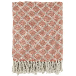 Chic Antique AIX Plaid 150 x 130 cm Terracotta/Creme