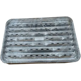 10er Pack Grillschale Aluminium - Grillpfanne Grillen Alu 34x22,4x 2,5cm
