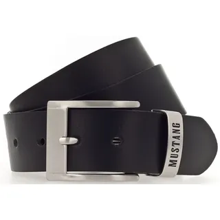 Mustang Herrengürtel Leder 4 cm schwarz 100