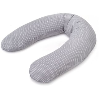 Theraline Stillkissen Dodo Pillow Premium - Grau, 2-tlg., Lagerungskissen, Schwangerschaftskissen, Seitenschläferkissen - 180 cm grau