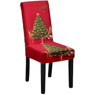 Coonoor Stuhlhusse Elastischer Stuhlhusse, Weihnachts-Stuhlhusse