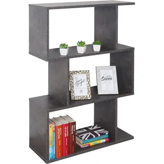 Ricoo Standregal 3 Regalböden 97 x 70 x 25 cm Grau