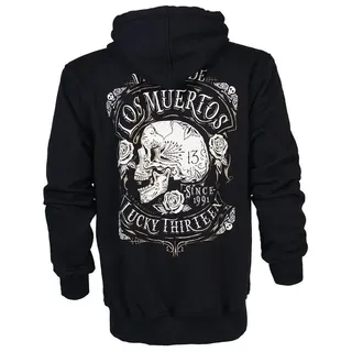 Lucky 13 Kapuzenpullover schwarz XL