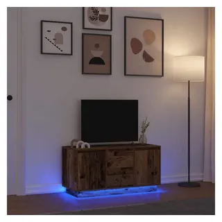vidaXL TV-Schrank mit LED-Leuchten 100x41x50 cm Braun Holz
