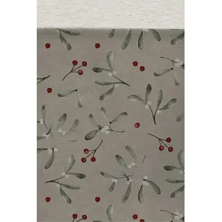 Tischdecke Winter Berries 100 x 140 cm, hellbraun