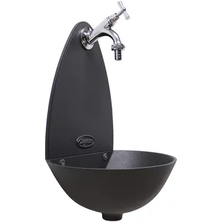 FONDERIA BONGIOVANNI Fontana Wandbrunnen Palma Wasserspiel Farbe Gusseisen Wasserhahn aus Messing für Haus Garten Rubinetto in ottone cromato