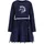 Jerseykleid BLUE SEVEN Mädchen Gr 98 Langarm blau 5900 nachtblau 95 Baumwolle 5 Elasthan normal Rundhals Kleider Jerseykleid