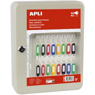 APLI 17138 Schlüsselschrank aus Metall für 45 Schlüssel, abschließbar