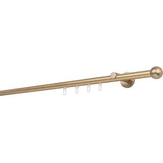 MYDECO Maß-Gardinenstange mit Endstück Ball Messing Ø 2 cm x 160 cm