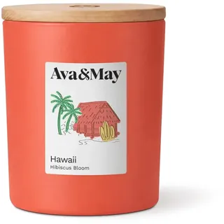Ava&May Hawaii Duftkerze 220g Blumig & Fruchtig Vegan, 100% pflanzenbasiertes Wachs