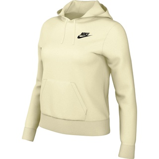 Nike Damen Hooded Long Sleeve Top W NSW Club FLC Std Po HDY, Coconut Milk/Black, DQ5793-113, XS-T