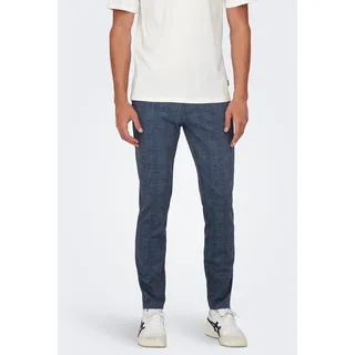 Only & Sons ONSMARK Slim Check Chinohose Dress Blues 31 32