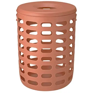 blomus Wäschetonne Wäschesammler -KORIE- Wäschekorb, Wäschetonne aus Kunststoff, Modernes Design, Langlebig & Pflegeleicht, Praktischer Deckel braun