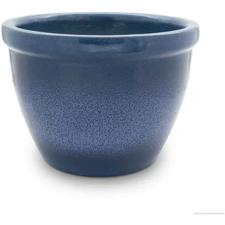 KERAZO Keramik Blumentopf Pflanzkübel Planzgefäß 32x23 Outdoor Frostfest BLAU