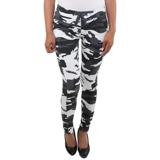 Sotala Damen Camouflage Sweatpants Slim Fit Hose Skinny Jeans Röhrenhose Hüftjeans Stretchhose 40 (L) - 40