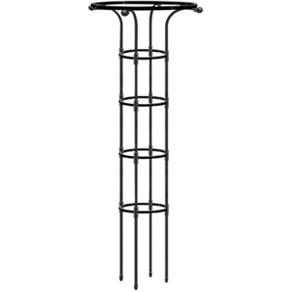 Dirfuny Rankhilfe Obelisk Metall, Ranksäule witterungsbeständig freistehend f. Kletterpflanzen u. Rosen