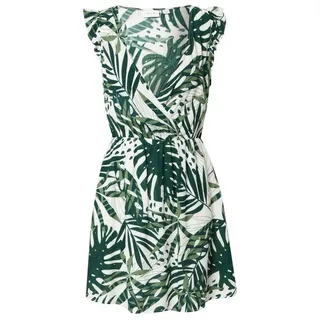 Vila Minikleid SANNE (1-tlg) Drapiert/gerafft grün|weiß XS (34)