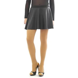 YESET Minirock Swing Rock Mini Glanz Matt Lack Kunstleder Optik Minirock schwarz-matt Kunstleder Optik schwarz L/XL
