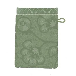 Pip Studio Jasmin Jaquard Waschhandschuh 16 x 22 cm grün