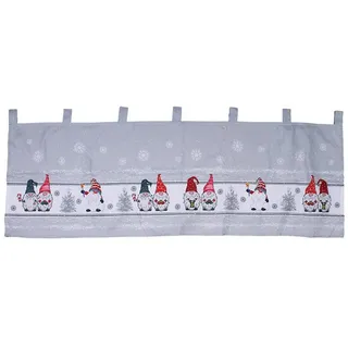 Mojawo Bindegardine X-Mas Gardine Scheibengardine Weihnachten Fenstergardine LED 45x120cm
