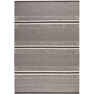 Steffensmeier Handwebteppich, Grau, Naturmaterialien, Gestreift, Rechteckig, 200x300 cm, für Fußbodenheizung geeignet, Teppiche & Böden, Teppiche, Naturteppiche