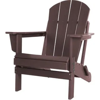 ASPERO Gartenstuhl Adirondack 75 x 75 x 83 cm grau/rot
