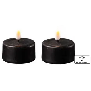 Deluxe Homeart LED-Kerze Teelichter LED in Schwarz von Deluxe Homeart 2er Set - Setpreis