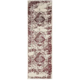 benuta Suki Teppichläufer 80 x 240 cm Creme/Rot
