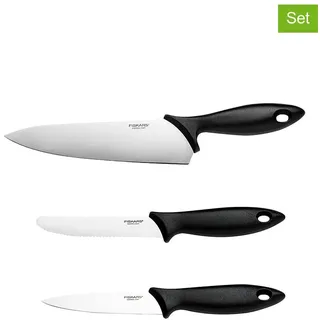 Fiskars 3er-Set: Küchenmesser in Silber
