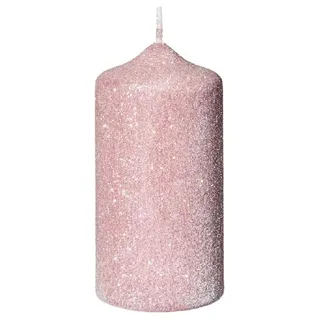 Kopschitz Kerzen Kerzen Glamour Glitter Stumpenkerzen Rosa, 120 x 60 mm, 4 Stück