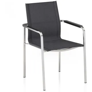 KETTLER Sessel Kettler FEEL Design Stapelsessel Edelstahl grau meliert