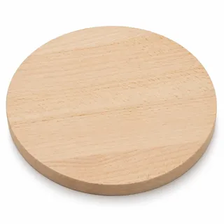 Schneidebrett aus Holz, rund, 20 cm Durchmesser, für Küche, Massivholz