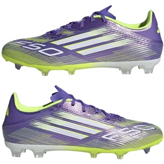 adidas F50 League FG/MG Herren Purple Rush/Cloud White/Lucid Lemon 45 1/3