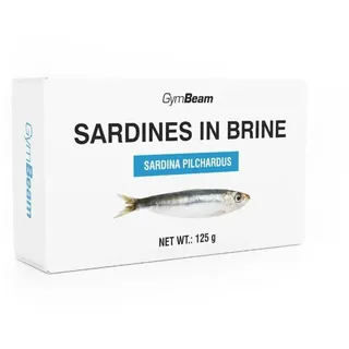 GymBeam Sardinen in Salzlake - Hochwertige Proteinquelle, Sardinen in Salzlake aus Marokko, 100 g enthalten 21,7 g Protein und 2,2 g Fett, praktisc...
