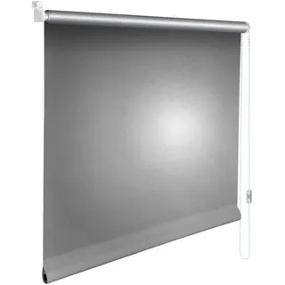 Original Easy-Shadow Mini Klemmfix Thermo Rollo Stoffmaß Breite 130 x 220 cm Höhe - SILBER / GRAU Thermo Rückseite ALU lichtundurchlässig Verdunkelung Verdunkelungsrollo Kettenzugrollo Seitenzugrollo Mini-Rollo mit Kettenzug und Aluminium Beschichtung - Minirollo Klemmrollo ohne bohren inklusive Klemmträger Easy&Fix - Maßanfertigung