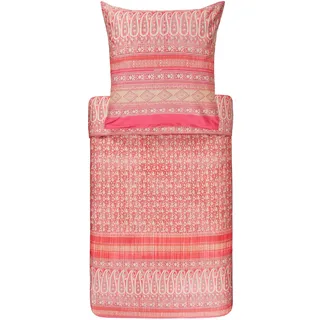 Bassetti Mako-Satin Bettwäsche-Garnitur Piazza Ducale Farbe Rosa P1 Größe 155x220cm+80x80