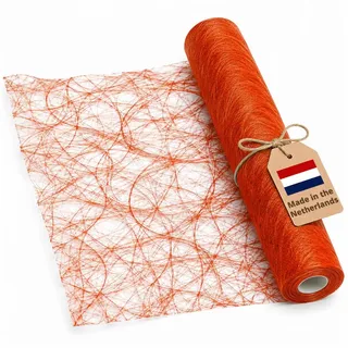 DecoHomeTextil Heimtextilmanufaktur Tischläufer Deco Netz Tischband Dekoration Dekor Breite 30cm Farbe+Länge wählbar orange 30 cm x 500 cm