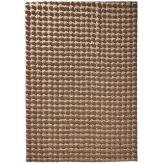benuta Pop Waschbarer Kurzflor Teppich Ted Hellbraun 120x170 cm - Moderner Kurzflor-Teppich für Wohnzimmer