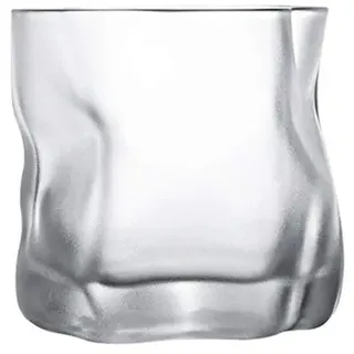 Cicano Old Fashioned Whisky-Glas-Schale, Unregelmäßige Barware Non-Bleikristall Rocking Whiskyglas Gläser Art Glas Matte