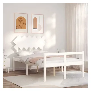 vidaXL Seniorenbett 90 x 200 cm Weiß