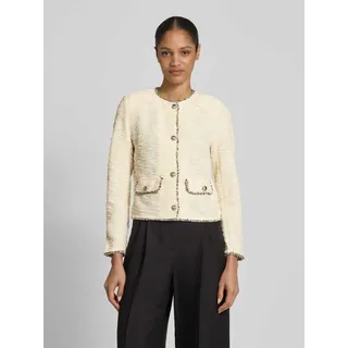 Zero Blazer mit Strukturmuster, Ecru, 40