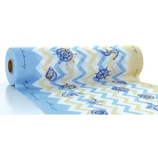 Sovie HORECA Tischläufer Maritim in blau aus Linclass® Airlaid 40 cm x 24 m, 4x1 Stück