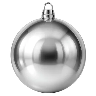 XXL Weihnachtskugeln 1 Stück - Christbaumkugeln - bruchsicher und stoßfester - Christbaumschmuck Ø 30cm Baumschmuck Weihnachten Deko - Silber glänzend