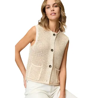 Zero Strickweste mit Glitzer in creamgold, | Gr.: 38