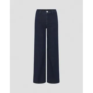 Opus Damen Wide | Extra Wide Leg Jeans MIVA Palazzo Dynamic aus Baumwoll Mix Dark Rinsed Blue, 40 L32